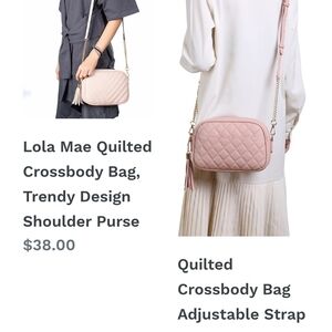 Cream/Beige Quilted Crossbody Bag